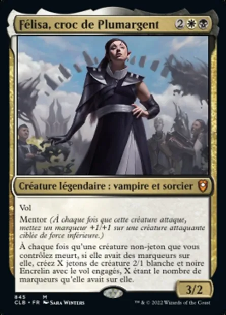 Félisa, croc de Plumargent, carte Magic CLB 845 — extension Commander Légendes : la bataille de la Porte de Baldur