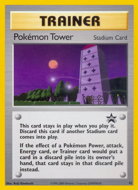 Pokémon Tower, carte Pokémon WP 42 — extension Wizards Black Star Promos