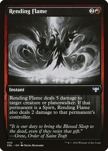 Rending Flame, Magic card DBL 442 — Innistrad: Double Feature set