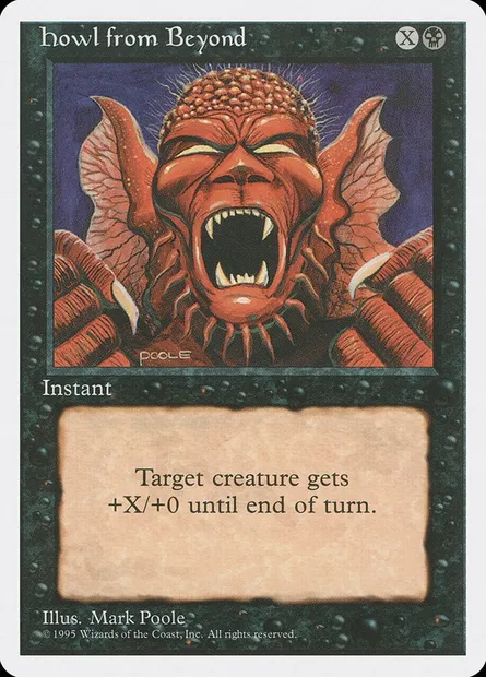 Howl from Beyond, Magic card 4ED 141 — Fourth Edition set