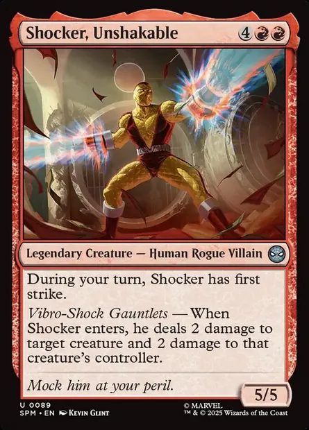 Shocker, Unshakable, Magic card SPM 89 — Marvel's Spider-Man set