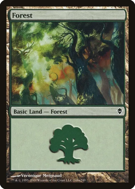 Forest, Magic card ZEN 248a — Zendikar set