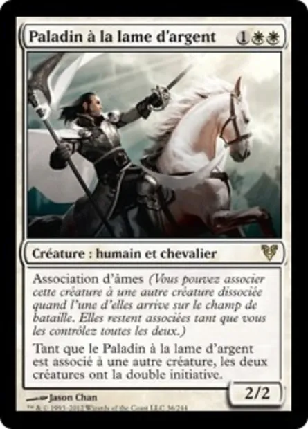 Paladin à la lame d'argent, carte Magic AVR 36 — extension Avacyn ressuscitée