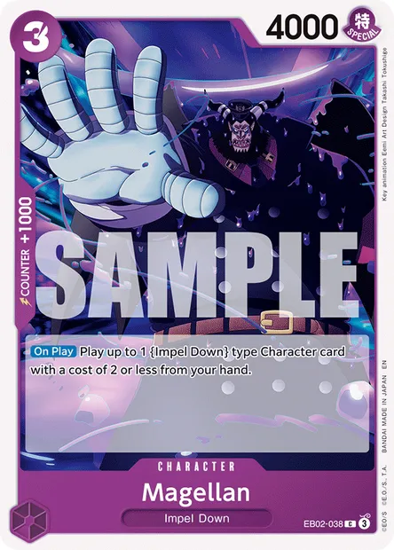 Magellan, One Piece card EB02-038 — Anime 25th Collection set