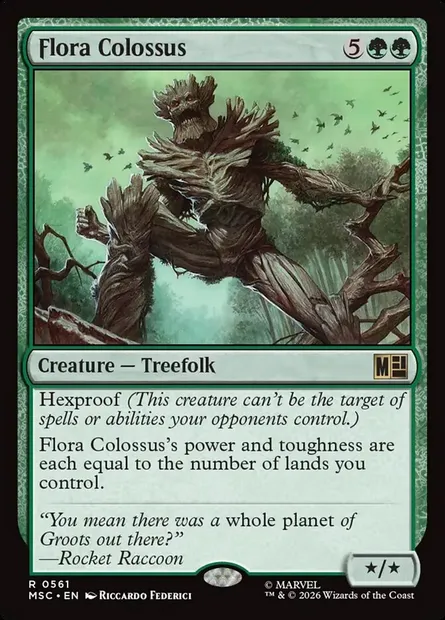 Flora Colossus, Magic card MSC 561 — Marvel Super Heroes Commander set