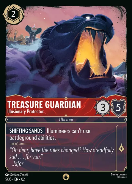 Treasure Guardian - Illusionary Protector, Disney Lorcana card Q2-005 — Illumineer's Quest: Palace Heist set