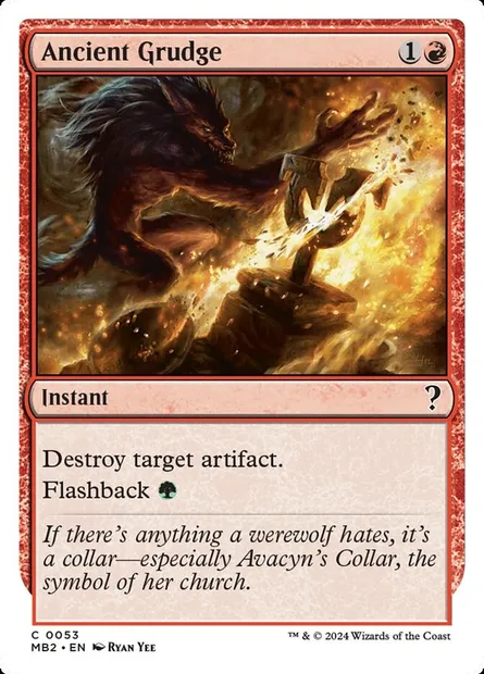 Ancient Grudge, Magic card MB2 53 — Mystery Booster 2 set