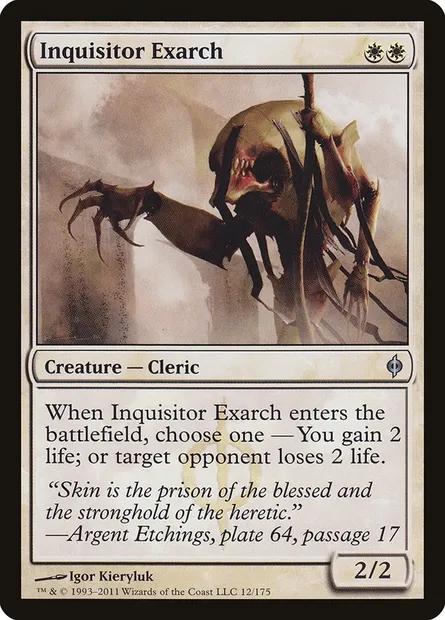 Inquisitor Exarch, Magic card NPH 12 — New Phyrexia set