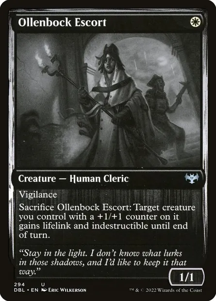 Escorte d'Ollenbock, carte Magic DBL 294 — extension Innistrad : Double Programme