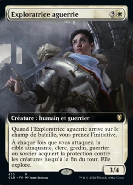 Exploratrice aguerrie, carte Magic CLB 610 — extension Commander Légendes : la bataille de la Porte de Baldur