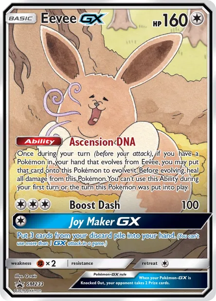 Eevee GX, Pokémon card SM 233 — SM Black Star Promos set