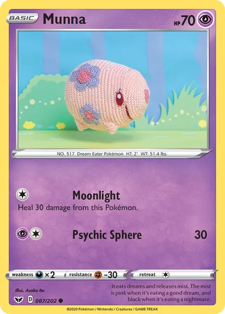 Munna, Pokémon card SSH 87 — Sword & Shield set