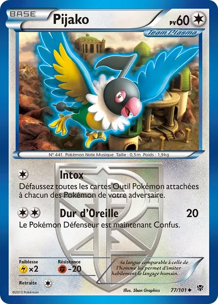 Pijako, carte Pokémon PLB 77 — extension Explosion Plasma