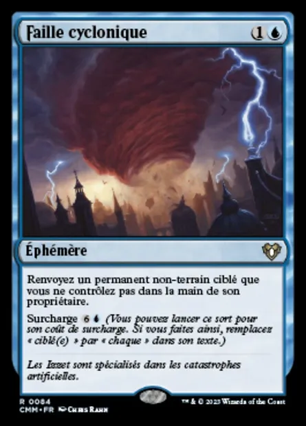 Faille cyclonique, carte Magic CMM 84 — extension Commander Masters