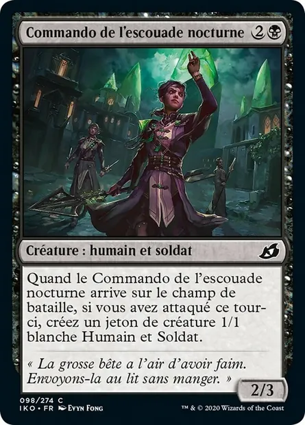 Commando de l'escouade nocturne, carte Magic IKO 98 — extension Ikoria: Lair of Behemoths
