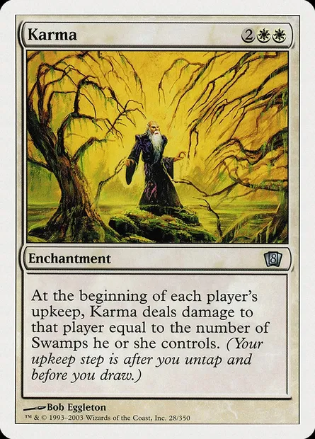 Karma, carte Magic 8ED 28 — extension Huitième Edition