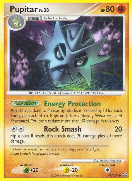 Pupitar, Pokémon card SF 47 — Stormfront set