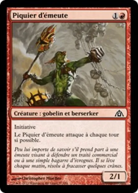 Piquier d'émeute, carte Magic DGM 37 — extension Le labyrinthe du dragon