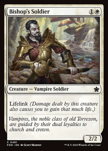 Bishop's Soldier, Magic card FDN 491 — Foundations set