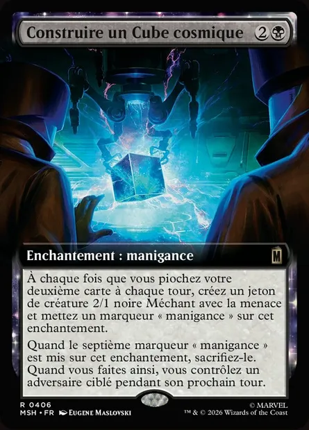 Construire un Cube cosmique, carte Magic MSH 406 — extension Marvel Super Heroes
