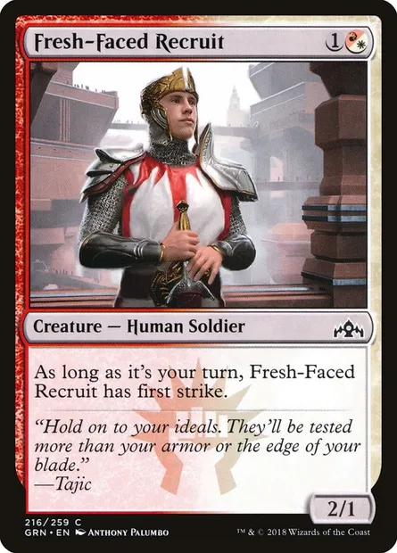 Fresh-Faced Recruit, Magic card GRN 216 — Guilds of Ravnica set