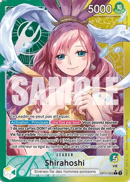 Shirahoshi, carte One Piece OP11-022 — extension DES POINGS VIFS COMME L'ÉCLAIR