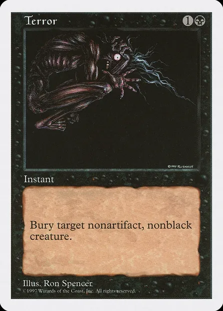 Terreur, carte Magic 5ED 196 — extension Cinquième Edition