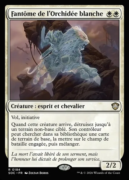 Fantôme de l'Orchidée blanche, carte Magic SOC 184 — extension Secrets of Strixhaven Commander