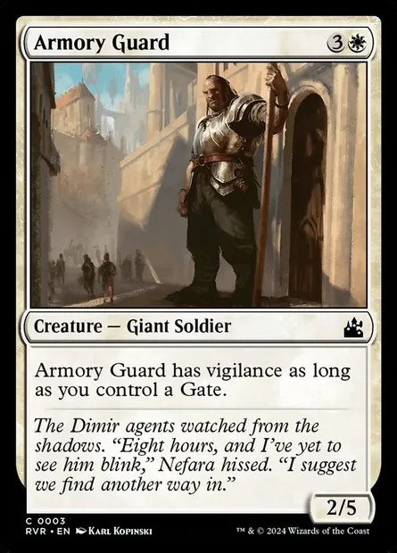 Armory Guard, Magic card RVR 3 — Ravnica Remastered set