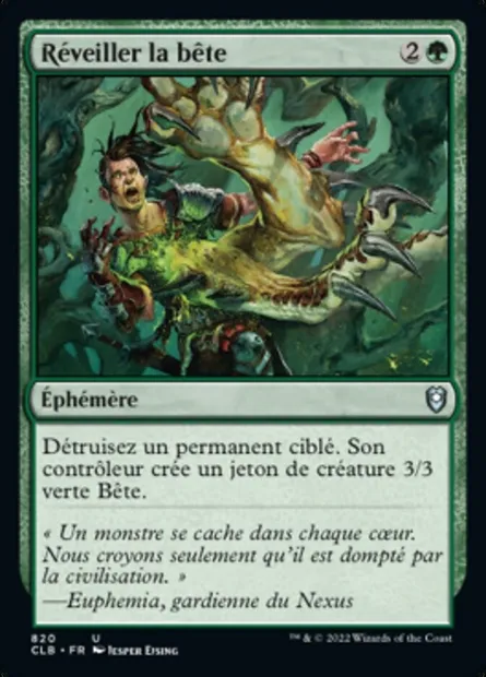 Réveiller la bête, carte Magic CLB 820 — extension Commander Légendes : la bataille de la Porte de Baldur