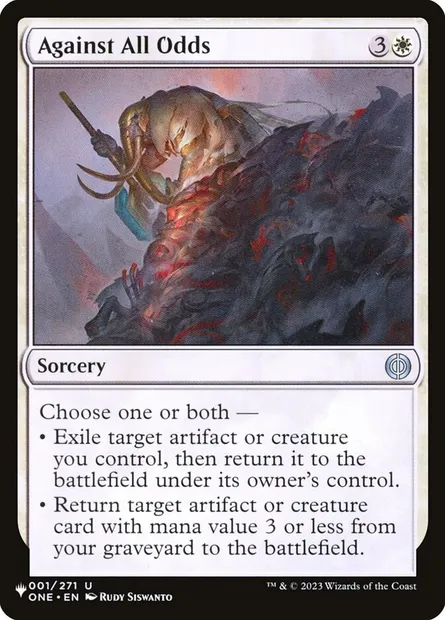 Against All Odds, Magic card PLST ONE-1 — The List set