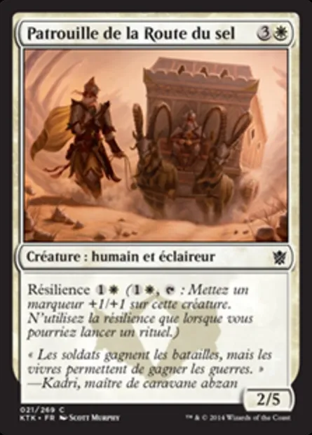 Patrouille de la Route du sel, carte Magic KTK 21 — extension Les Khans de Tarkir