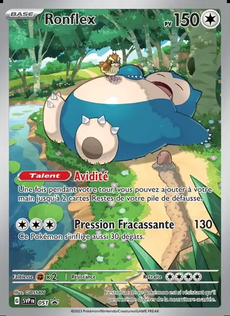 Ronflex, carte Pokémon PR-SV 051 — extension SVP Black Star Promos