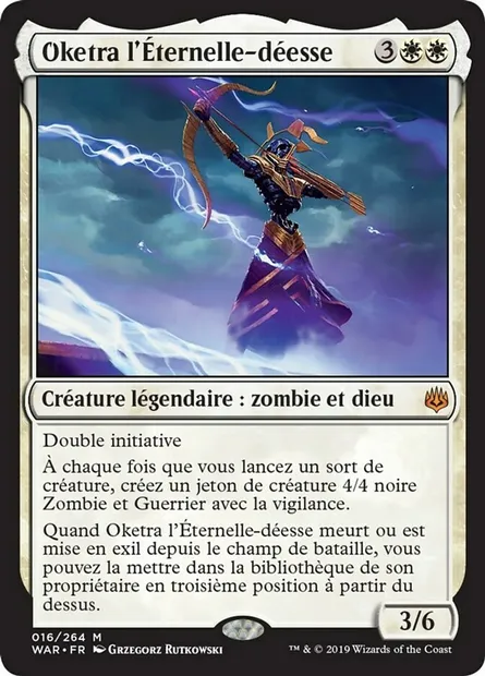 Oketra l'Éternelle-déesse, carte Magic WAR 16 — extension La guerre des Planeswalkers