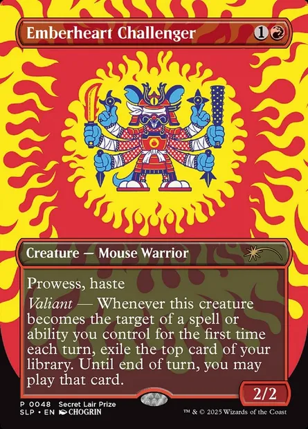 Défieuse braisecœur, carte Magic SLP 48 — extension Secret Lair Promo
