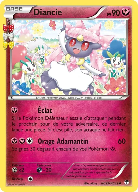 Diancie, carte Pokémon GEN RC22 — extension Générations