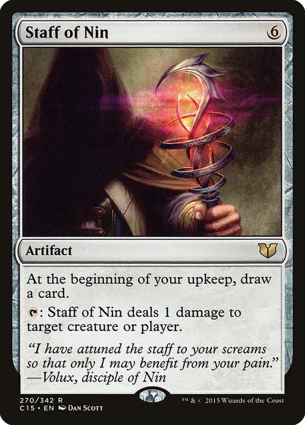 Staff of Nin, Magic card C15 270 — Commander 2015 set