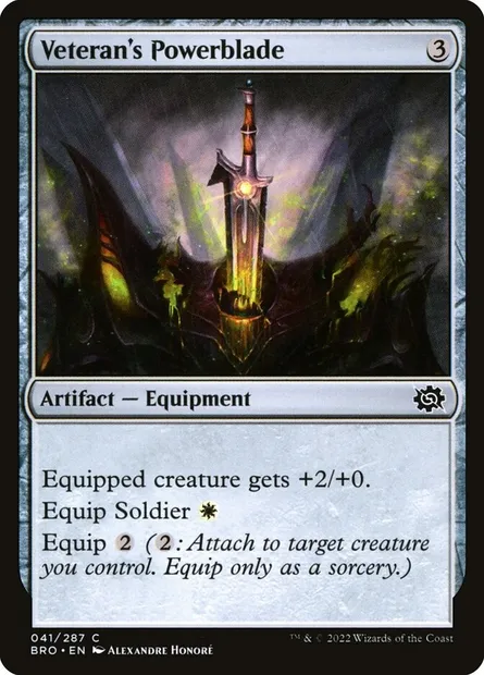Veteran's Powerblade, Magic card BRO 41 — The Brothers' War set