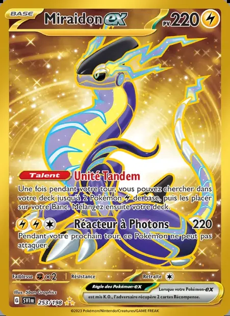 Miraidon-ex, carte Pokémon SVI 253 — extension Écarlate et Violet