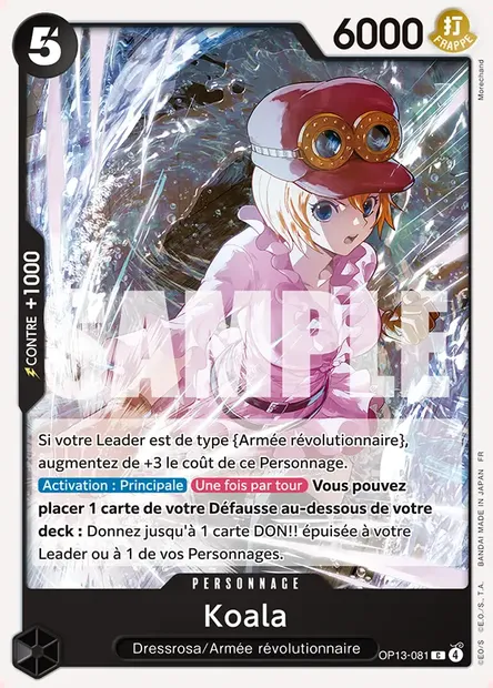 Koala, carte One Piece OP13-081 — extension SUCCESSEURS