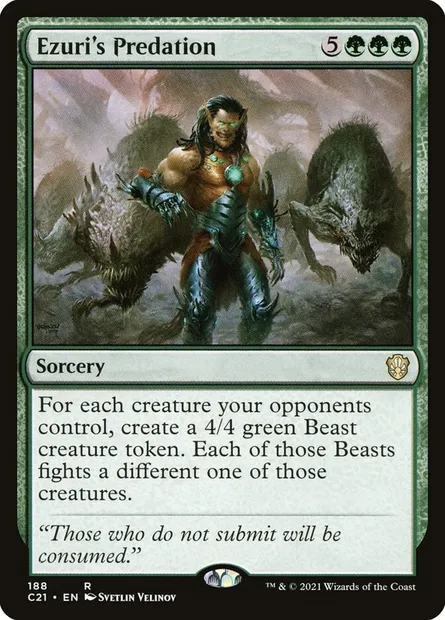 Ezuri's Predation, Magic card C21 188 — Commander 2021 set