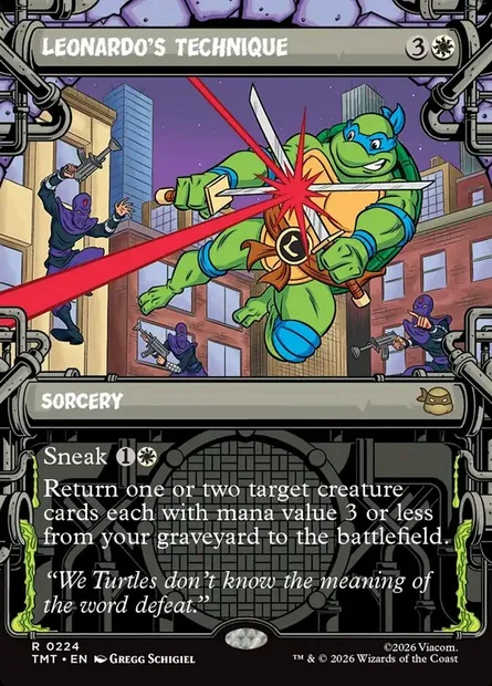 Leonardo's Technique, Magic card TMT 224 — Teenage Mutant Ninja Turtles set
