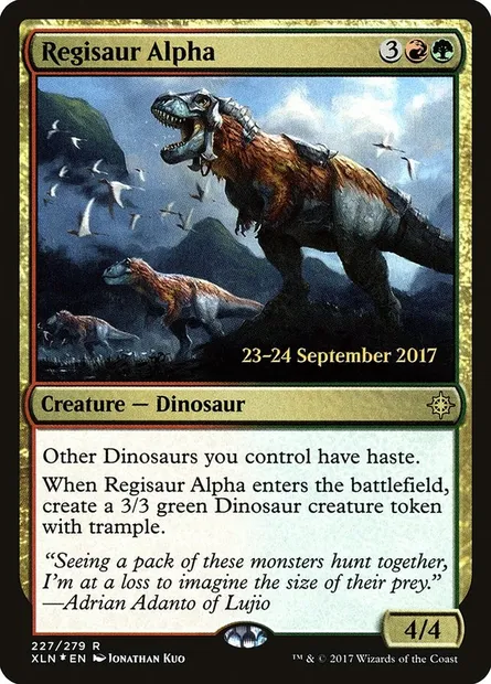 Regisaur Alpha, Magic card PXLN 227s — Ixalan Promos set