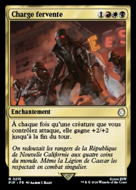 Charge fervente, carte Magic PIP 215 — extension Fallout