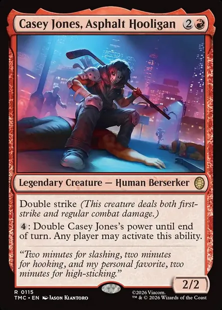 Casey Jones, Asphalt Hooligan, Magic card TMC 115 — Teenage Mutant Ninja Turtles Eternal set
