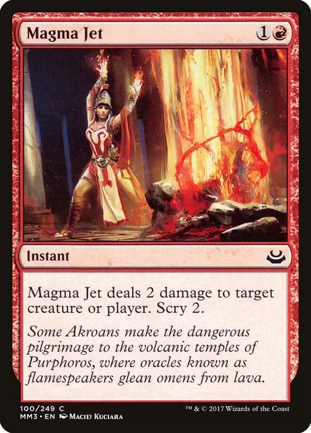 Jet de magma, carte Magic MM3 100 — extension Modern Masters 2017