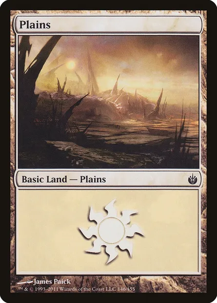 Plains, Magic card MBS 146 — Mirrodin Besieged set