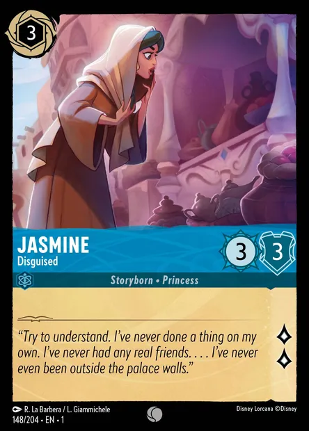 Jasmine - Disguised, Disney Lorcana card CH1-148 — The First Chapter set