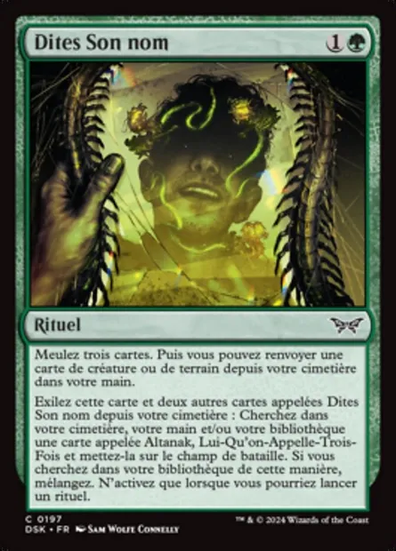 Dites Son nom, carte Magic DSK 197 — extension Duskmourn: House of Horror