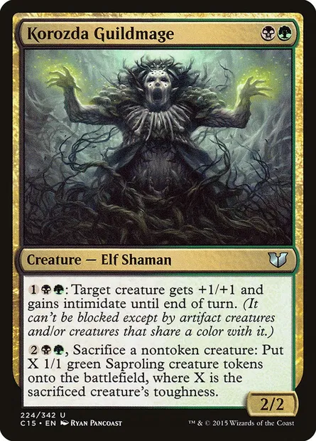 Korozda Guildmage, Magic card C15 224 — Commander 2015 set